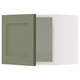SEKTION kitchen cabinet in grey-green with smooth finish and recessed panel design.