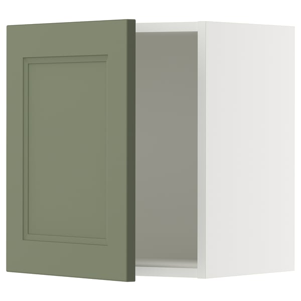 Green kitchen cabinet door & unit, modern/traditional design, flat panel, 3d view.