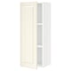 Off-white SEKTION kitchen cabinet with single door and adjustable shelf.
