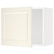 SEKTION kitchen cabinet in off-white with bevelled edges; rectangular, wooden, wall-mounted; soft-close hinge.