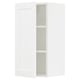 SEKTION white cabinet with adjustable shelves, modern design.