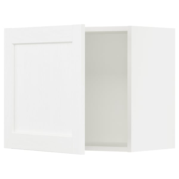 An white ikea SEKTION kitchen cabinet with detailed design and structure visible.