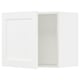 An white ikea SEKTION kitchen cabinet with detailed design and structure visible.