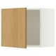 A white SEKTION kitchen cabinet with a light oak door, featuring a modern, minimalist design with a smooth finish.