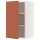 SEKTION Wall cabinet, white/Terrsjö red-brown wave pattern, 46x37x76 cm