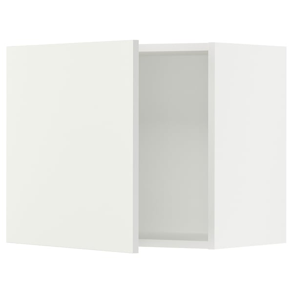 Ikea SEKTION white kitchen cabinet with vallstena fronts, modern design.