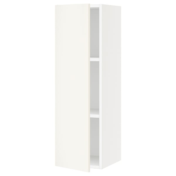 White wall-mounted cabinet, rectangular, smooth finish, single door, veddinge series.