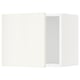 A white SEKTION kitchen cabinet with one open door, featuring clean lines and a sleek design.