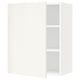 White SEKTION cabinet, sleek design, two open shelves. Modern, minimalist style.