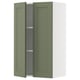 SEKTION wall cabinet in grey-green with adjustable shelves.