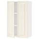An off-white SEKTION kitchen wall cabinet with two adjustable shelves and bevelled edges.