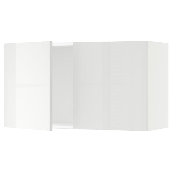 White SEKTION kitchen cabinet with glossy finish and modern design.