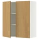 SEKTION Wall cabinet with 2 doors, white/Sinarp oak veneer, 91x37x102 cm