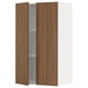 Wooden-style kitchen cabinet with two doors, adjustable shelf, and metal hinges.