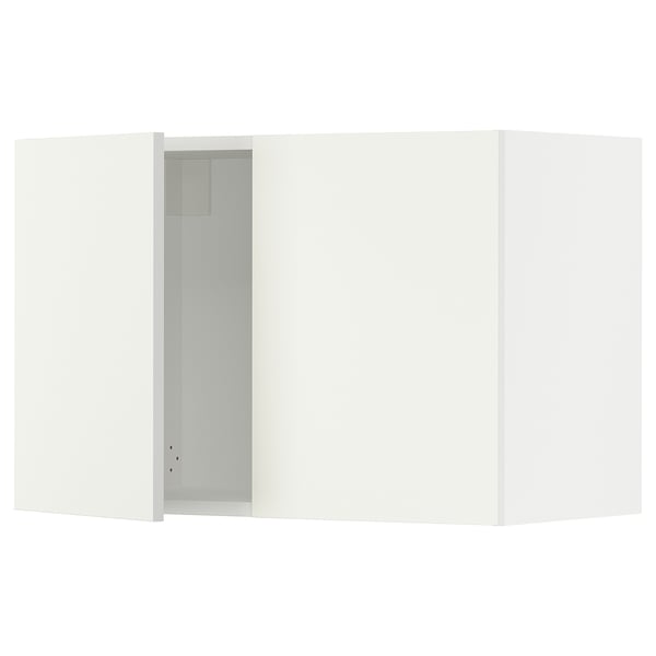 SEKTION white kitchen unit with single door and damper hinge; modern minimalist design.