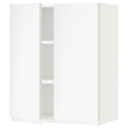 White wall cabinet with two open sections, part of IKEAs SEKTION kitchen system.