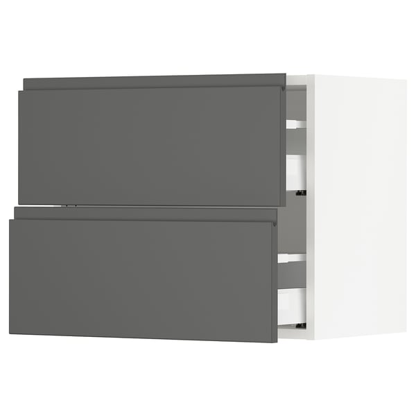 SEKTION kitchen cabinet in dark grey with sleek, minimalist design.