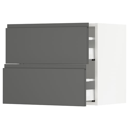 SEKTION kitchen cabinet in dark grey with sleek, minimalist design.