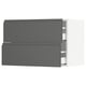 Ikea SEKTION grey kitchen cabinets, modern dark grey with sleek design, smooth drawer fronts.