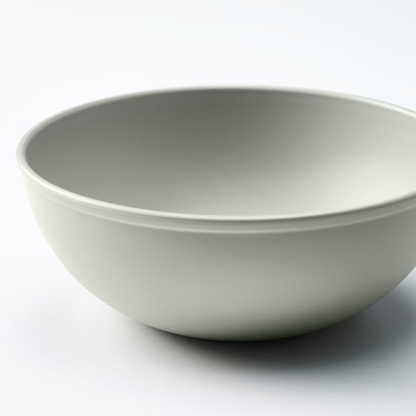 SIMKRABBA Bowl, plastic/green-grey, 15 cm
