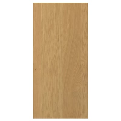 A rectangular wooden panel in a natural oak finish. The panel a smooth and sleek design with visible wood grain texture.