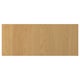 A rectangular wooden surface. It has a light brown colour and a smooth finish. The material is oak veneer.