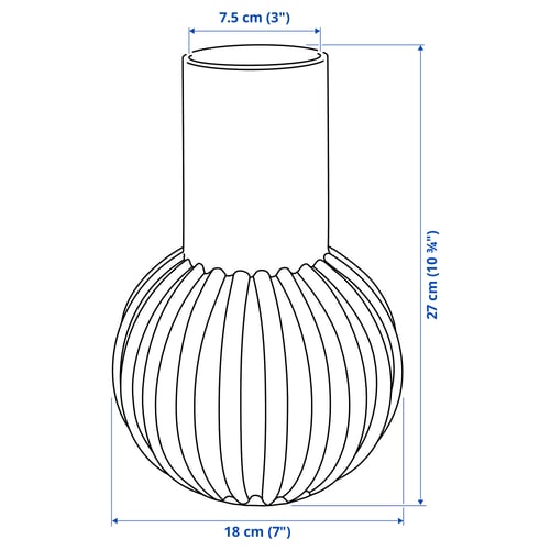 Illustration with measurements for the product: SKOGSTUNDRA.
