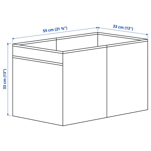 SLÄKT Box, beige, 55x33x33 cm