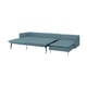 Blue SÖDERHAMN sofa-bed, modern design, with deep seating and convertible bed.
