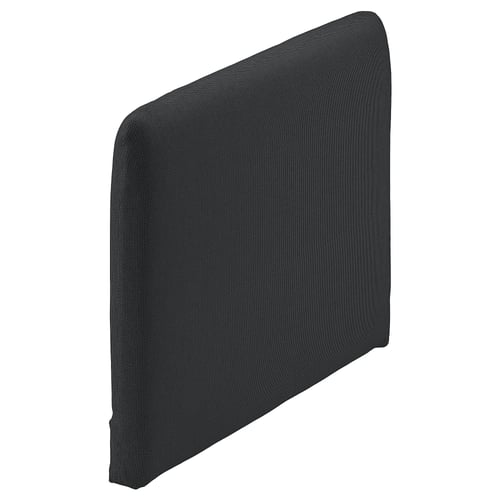 Black rectangular cushioned headboard, part of SÖDERHAMN sofa series, sleek modern design.