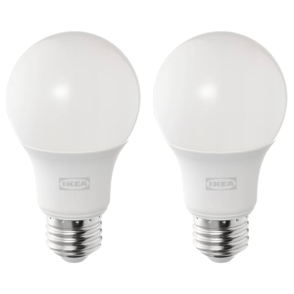 SOLHETTA LED bulb E26 800 lumen, dimmable/globe opal white