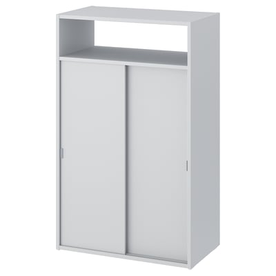 SPIKSMED cabinet, white, modern design with sliding doors for space-saving storage.