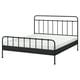 Stjernö black metal bed with curved head and footboard. Simple yet stylish design.
