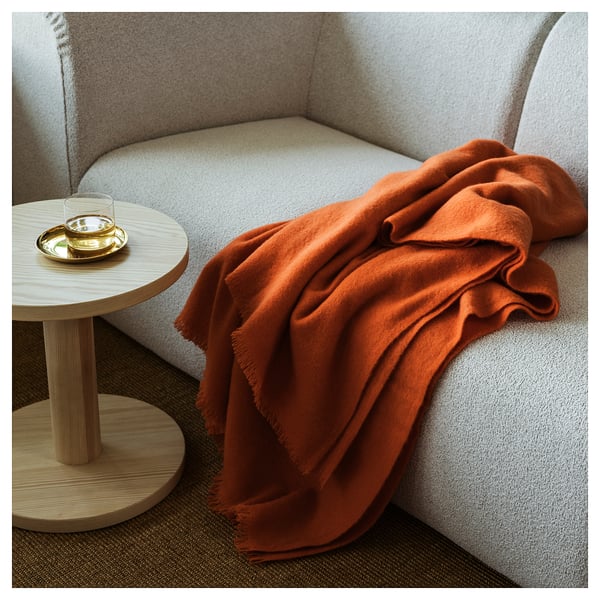 STOCKHOLM 2025 Throw, bright orange, 150x200 cm