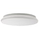 STOFTMOLN lamp, white, circular, sleek design, made of plastic.