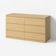 STORKLINTA chest: light wood, 6 drawers, simple design.