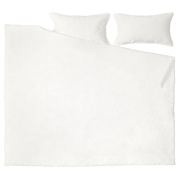SVÄMNIL Comforter set, white, King