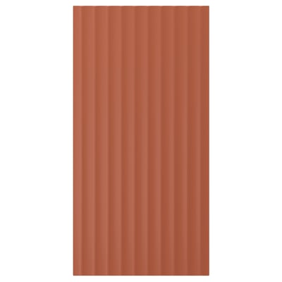 TERRSJÖ Cover panel, red-brown wave pattern, 39x78 cm