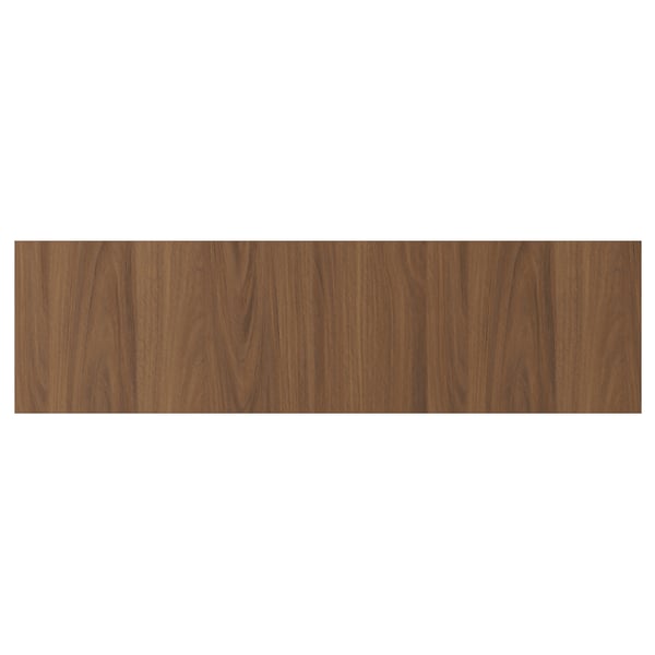 TISTORP walnut-brown drawer/door front, smooth, vertical grain texture.