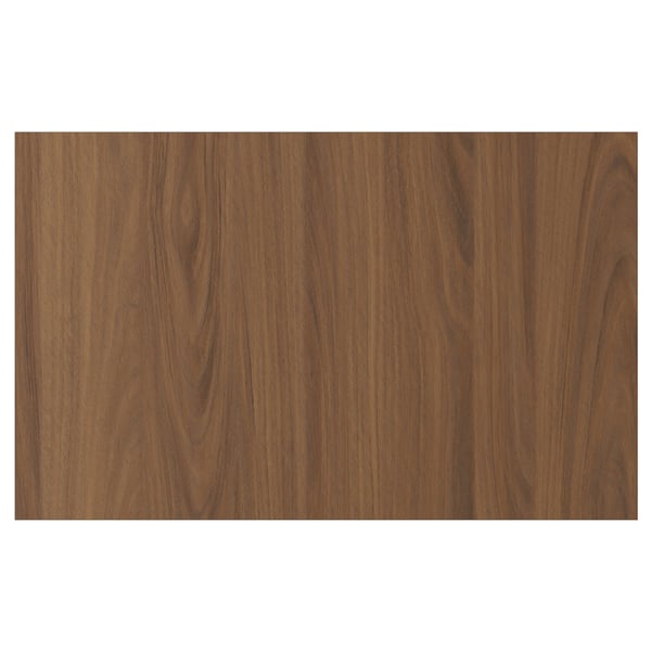 TISTORP walnut finish wooden panel, smooth with grain pattern, brown, rectangular, modern design.