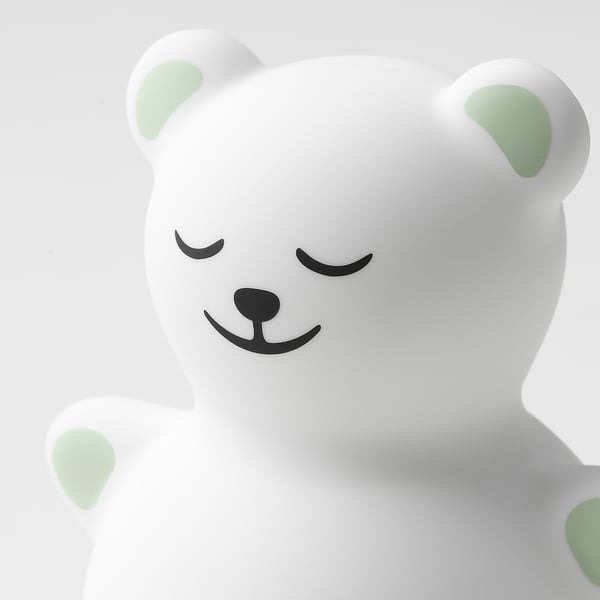 Soft toy bear night light, high-quality materials, safety-tested, color-changing, gentle glow.