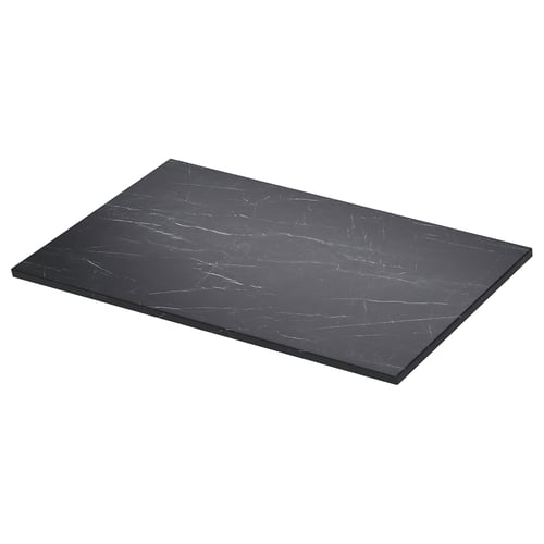 TOLKEN rectangle black marble-look countertop, modern, durable, easy to clean, made with foil on fiberboard.