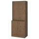 TONSTAD tall oak cabinet with adjustable shelves and handles, honey tone.