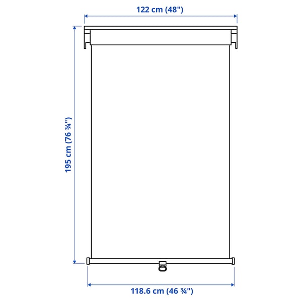 Illustration with measurements for the product: TRETUR.