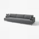 Modern UPPÅKRA grey sectional sofa with reclining seat and multiple cushions.