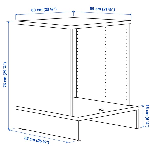 Illustration with measurements for the product: UPPFÖRA.