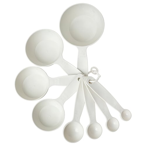 UPPFYLLD Measuring cup, set of 8, off-white