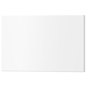 A white UTRUSTA drawer front. Its rectangular, smooth, and made of acrylic paint over fibreboard. Designed for easy cleaning and durable use.