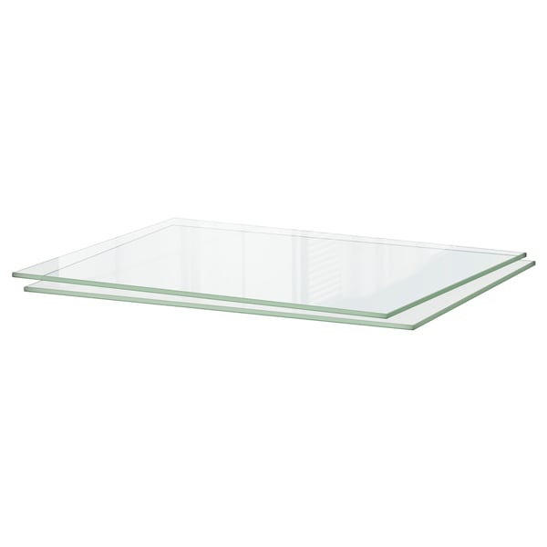 UTRUSTA glass shelf. Clear, rectangular, simple design. Perfect for kitchen cabinets.