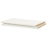 UTRUSTA white melamine shelf, rectangular, durable, 18mm thick.